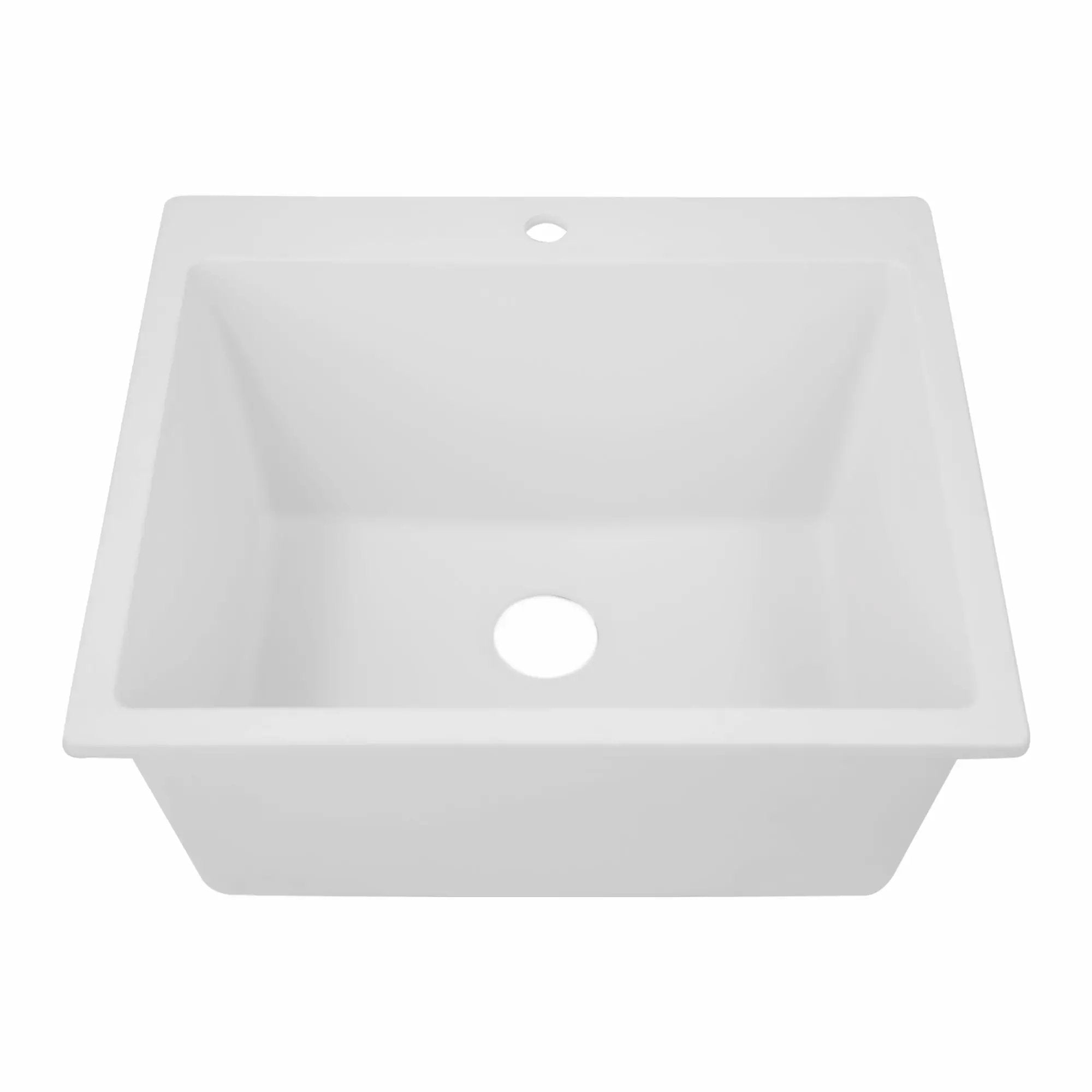 Nantucket Sinks 12 inch Single Bowl Dualmount Granite Composite Laundry Sink by Nantucket