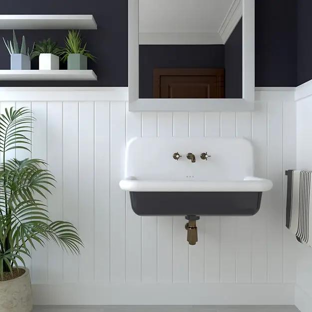 white/gray bathroom sink