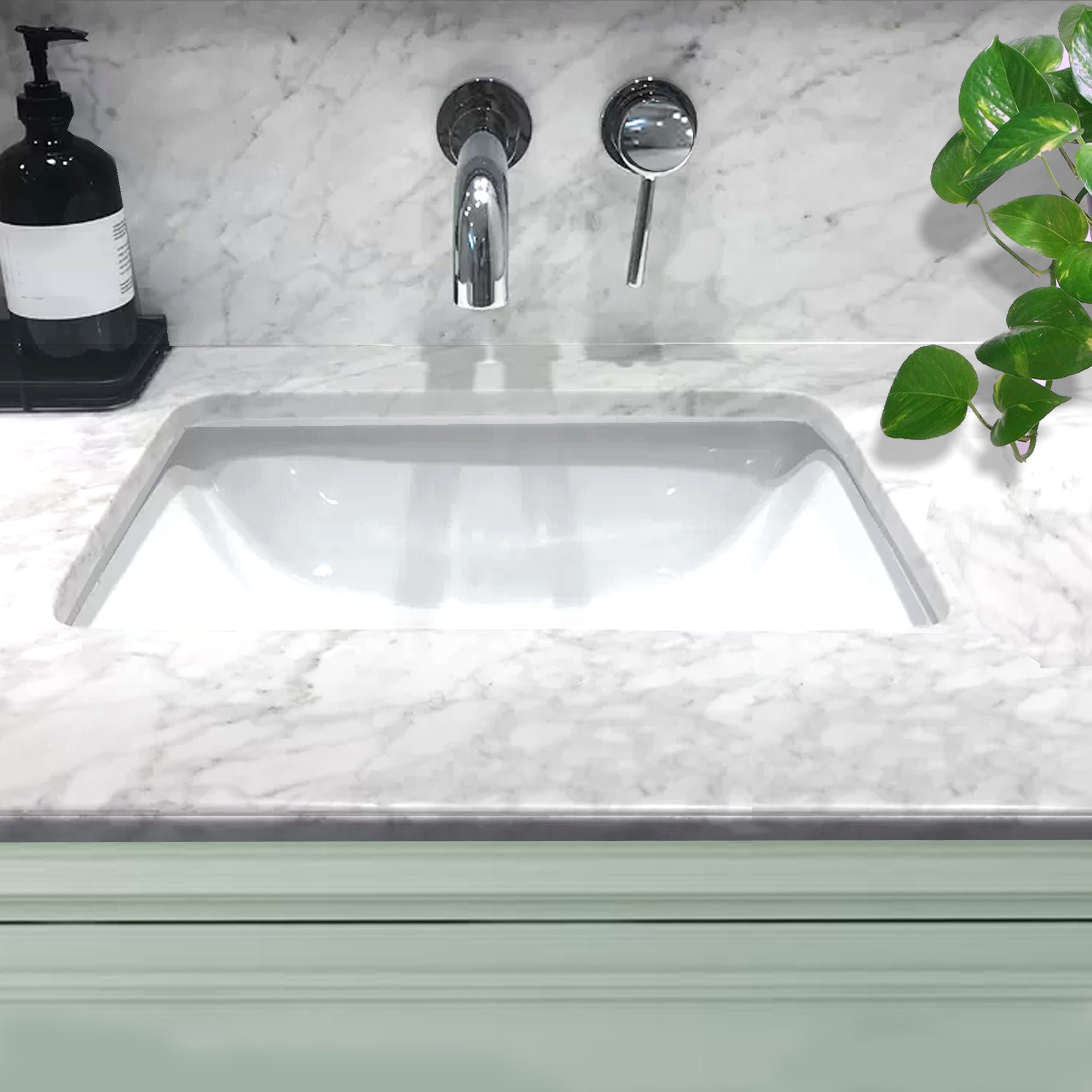 white bathroom sink