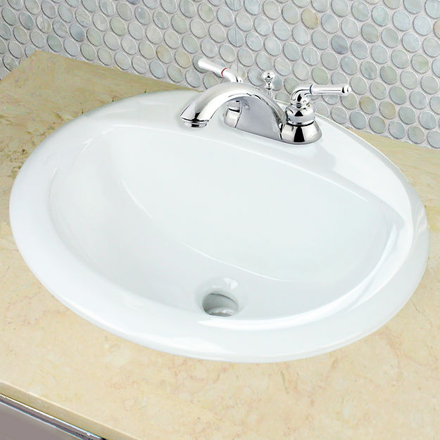 white bathroom sink
