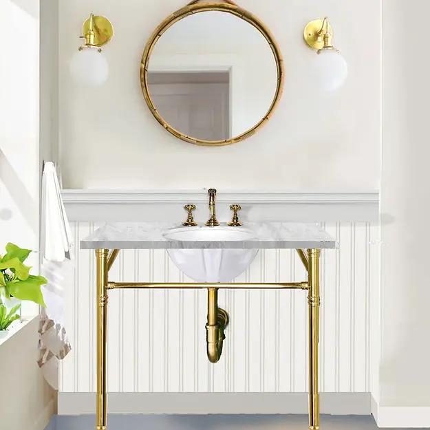 white bathroom sink