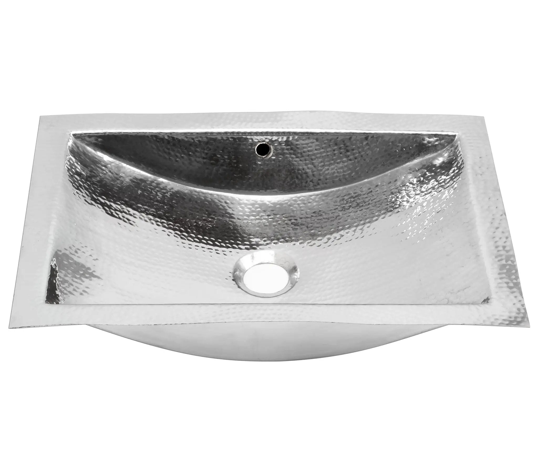 silver bathroom sink