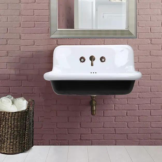 white/blk bathroom sink