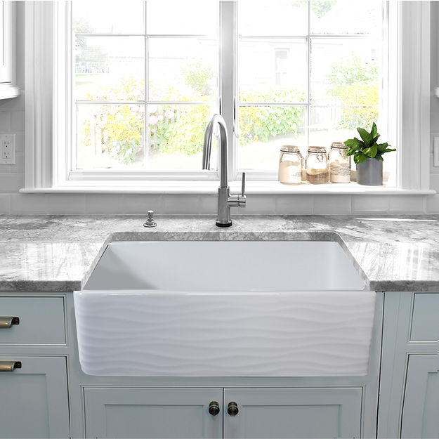white kitchen sink