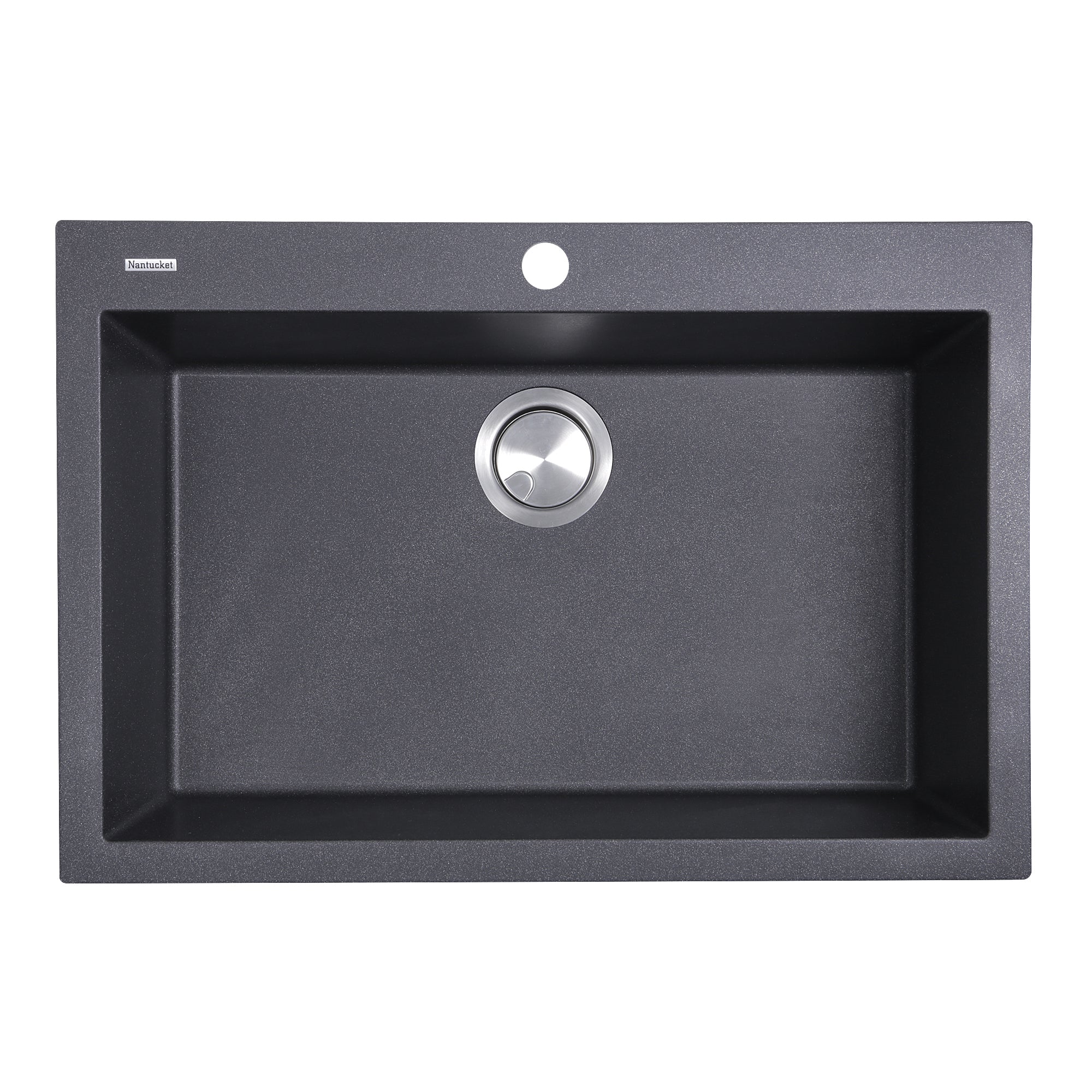 Nantuket Sinks 27 inch Single Bowl Dualmount Granite Composite Kitchen Sink