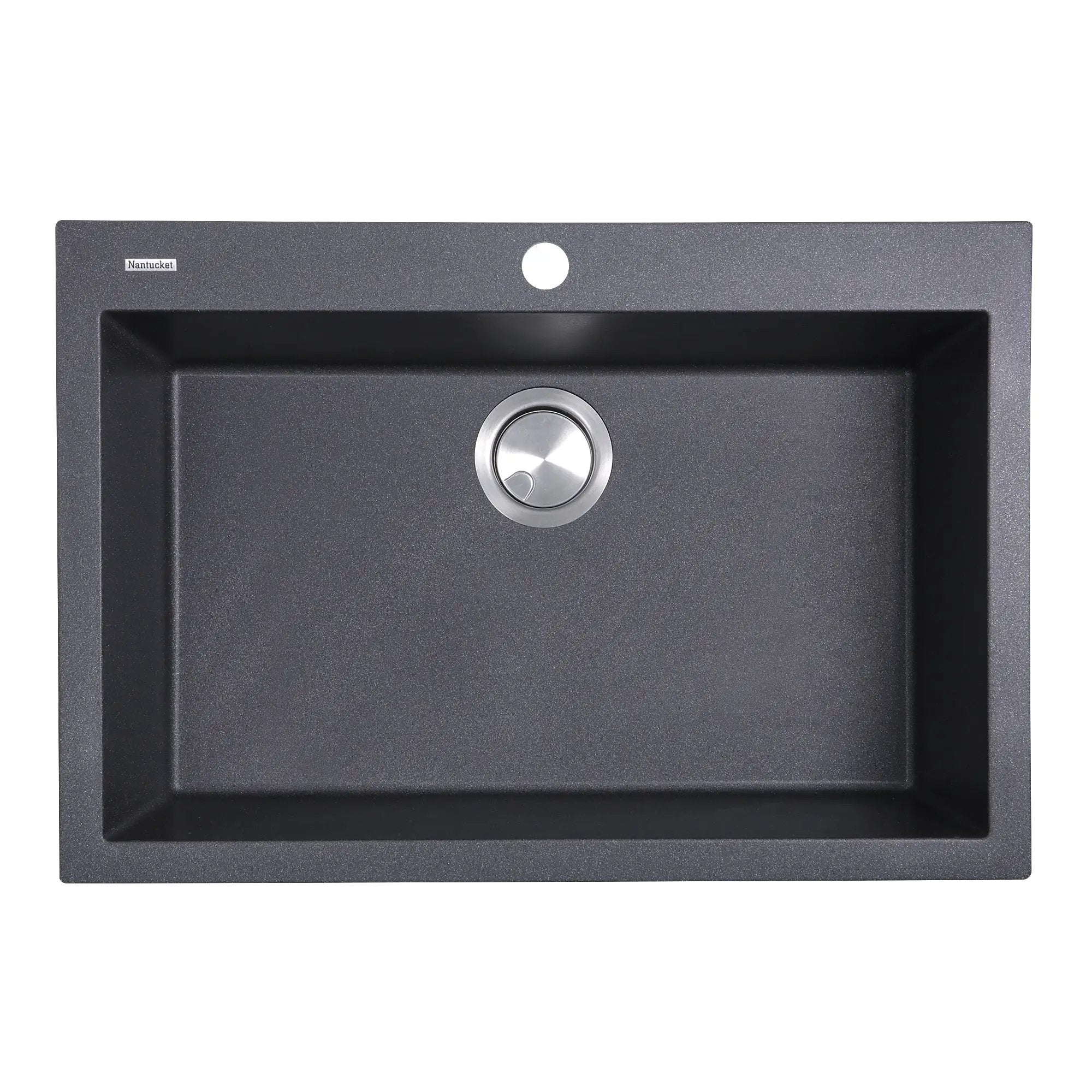 Nantuket Sinks 27 inch Single Bowl Dualmount Granite Composite Kitchen Sink by Nantucket