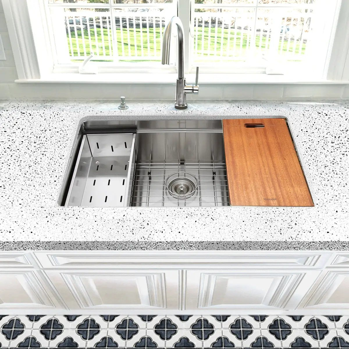 silver kitchen sink