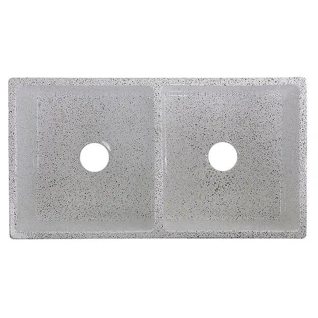 Nantucket Sinks 33 Inch Double Bowl Farmhouse Fireclay Sink by Nantucket