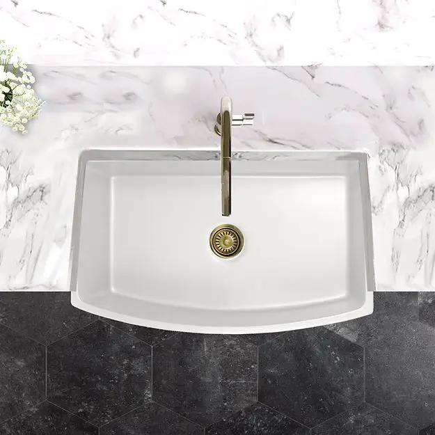 white kitchen sink