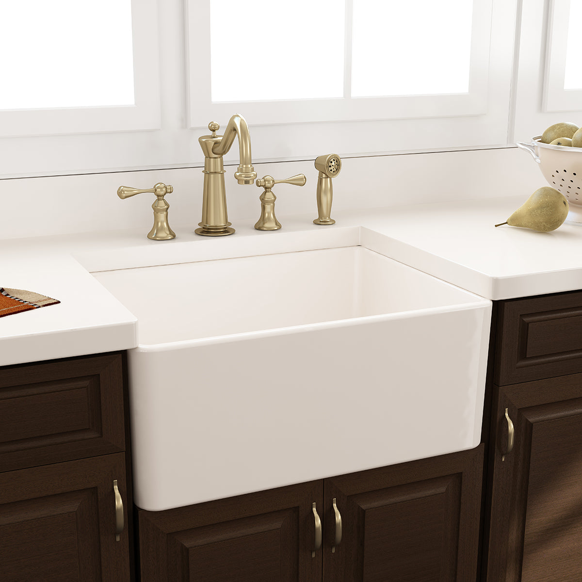 white kitchen sink
