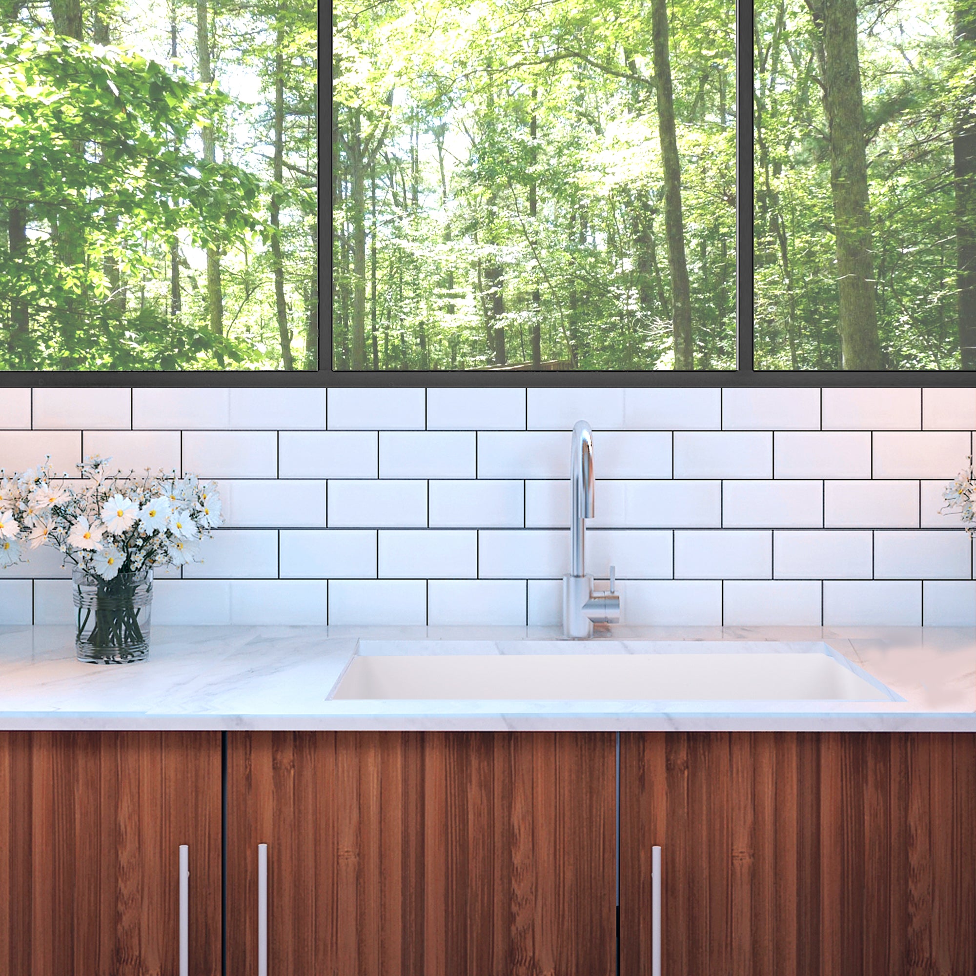 white kitchen sink