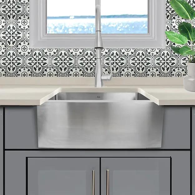 silver kitchen sink