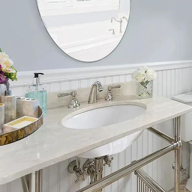 white bathroom sink