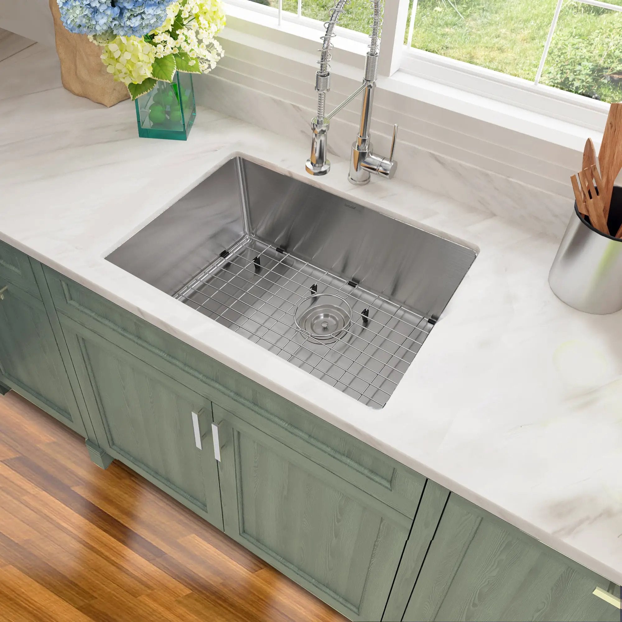 silver kitchen sink