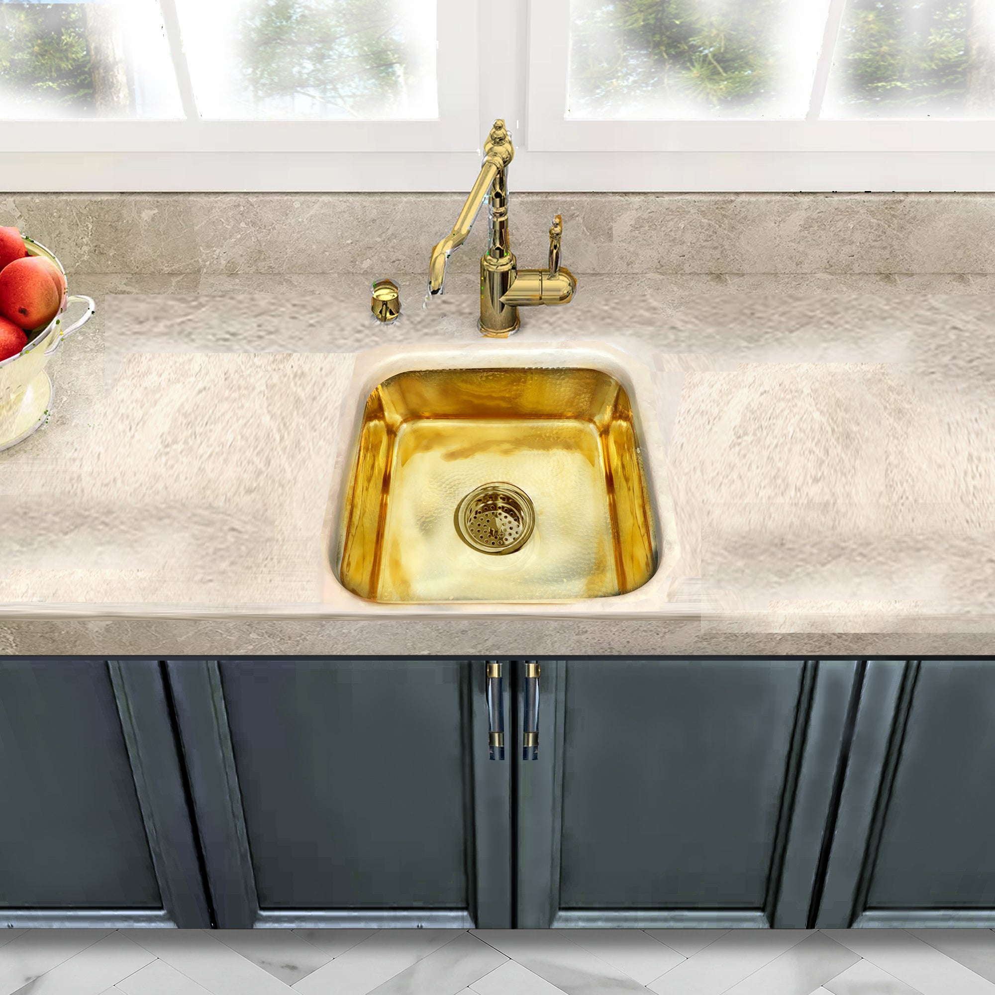 brass bathroom sink
