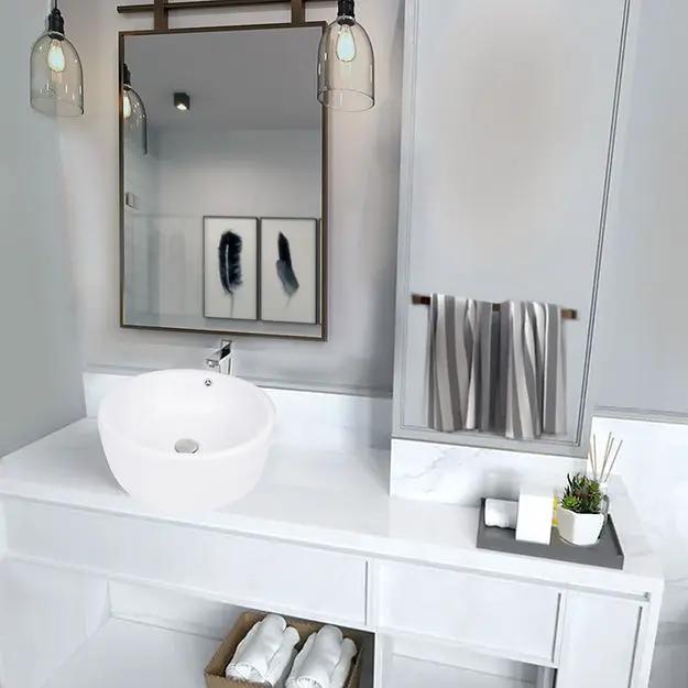white bathroom sink