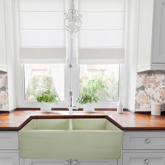 light green kitchen sink