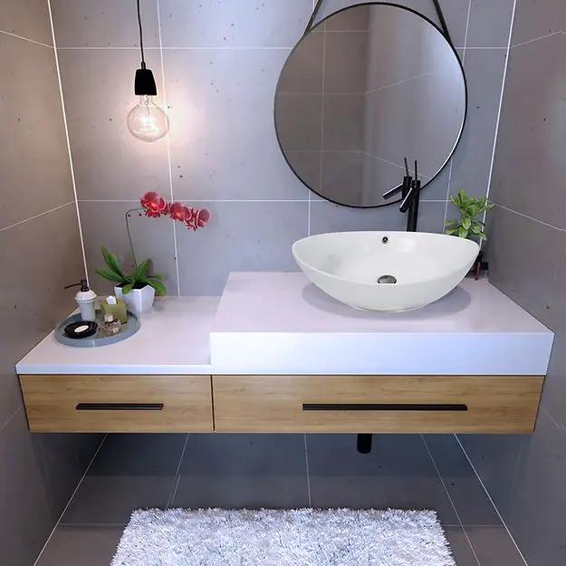 white bathroom sink