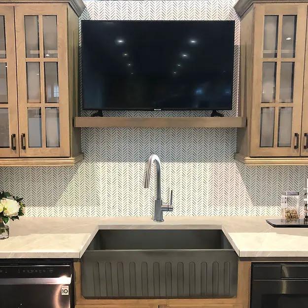 grey kitchen sink