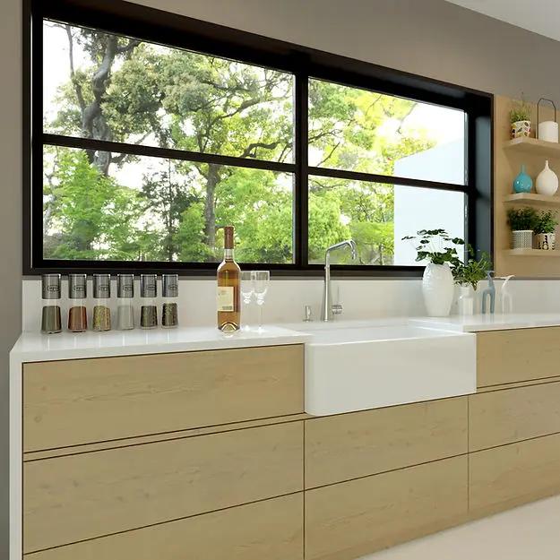 white kitchen sink