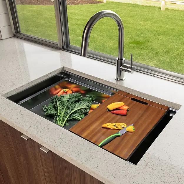 brown cutting board