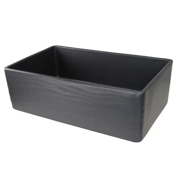 Nantucket Sinks 33 Inch Farmhouse Fireclay Sink with Waves Apron by Nantucket
