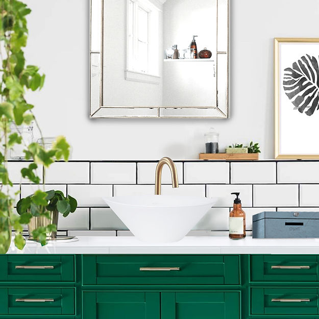 white bathroom sink