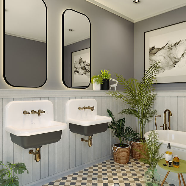 white/blk bathroom sink