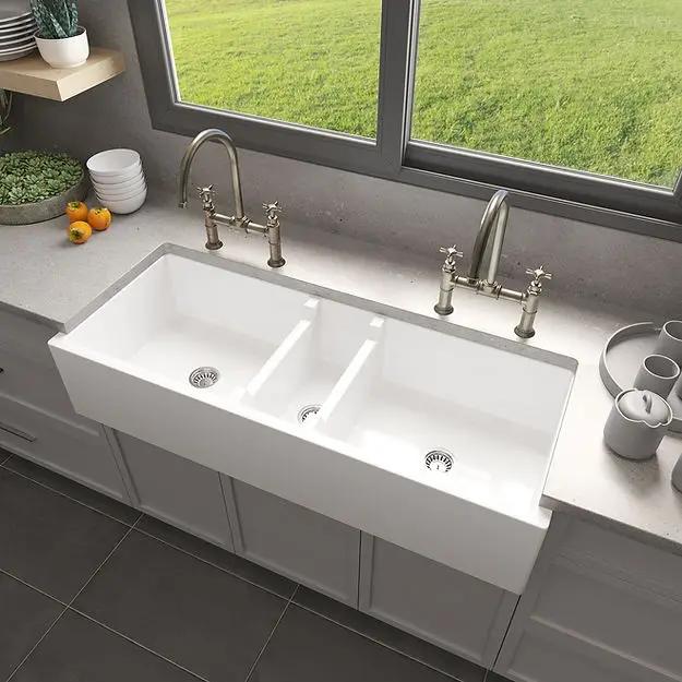 white kitchen sink