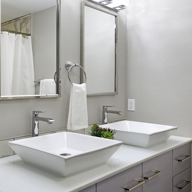 white bathroom sink