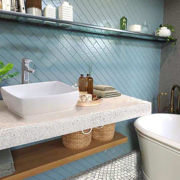 white bathroom sink