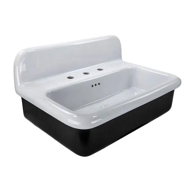 white/blk bathroom sink