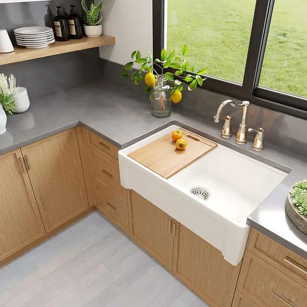 white kitchen sink