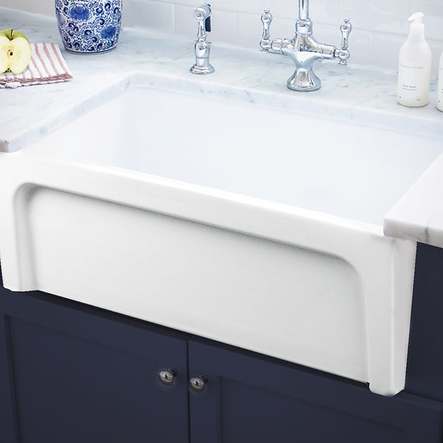 white kitchen sink
