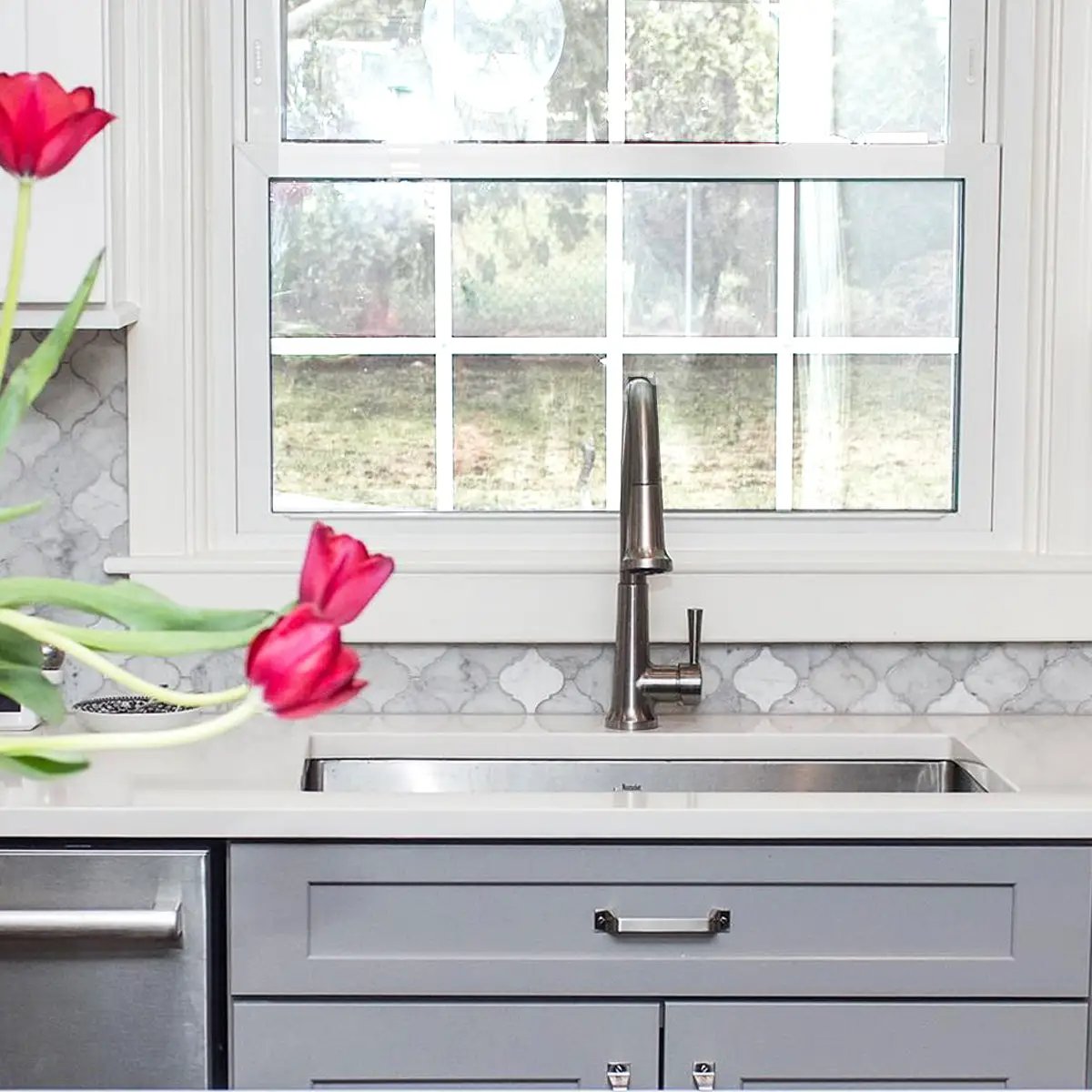 silver kitchen sink