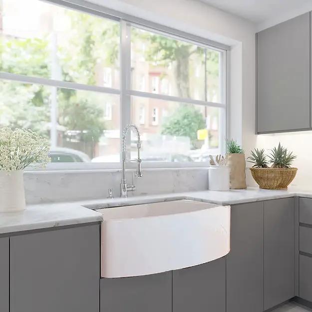 white kitchen sink
