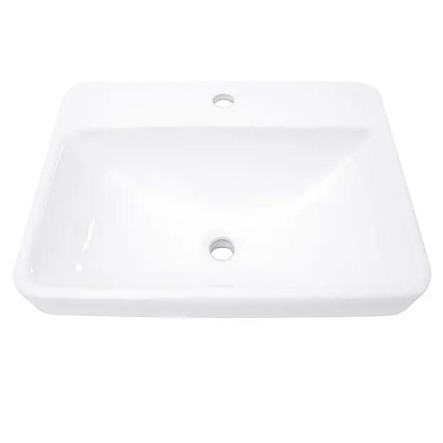 white bathroom sink