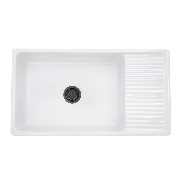 white kitchen sink