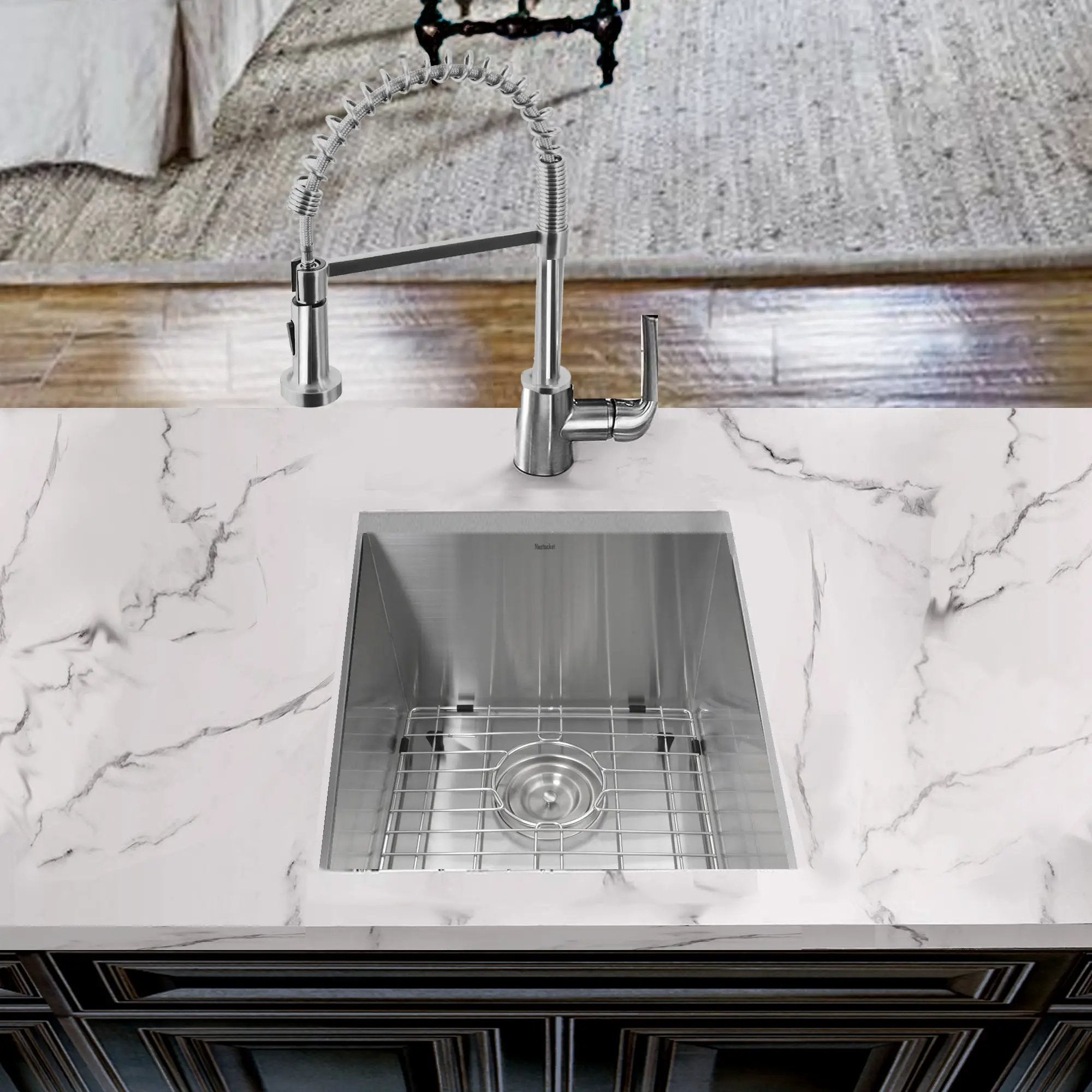 silver kitchen sink