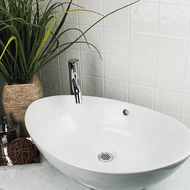 white bathroom sink