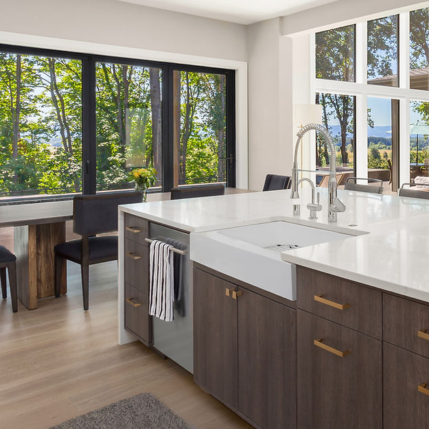 white kitchen sink