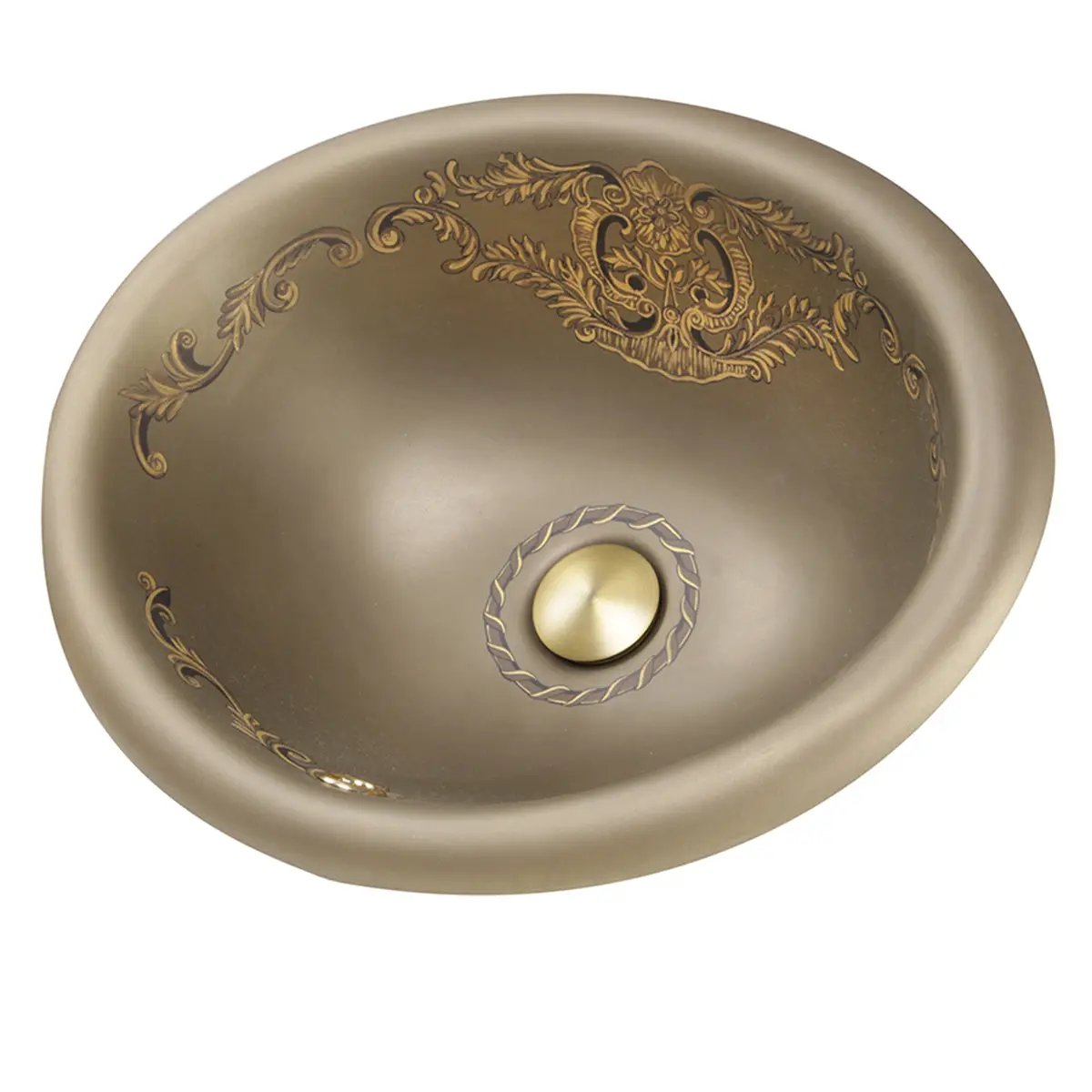 brown bathroom sink