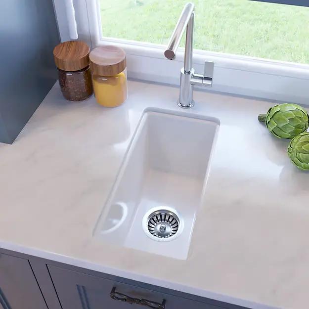 white kitchen sink