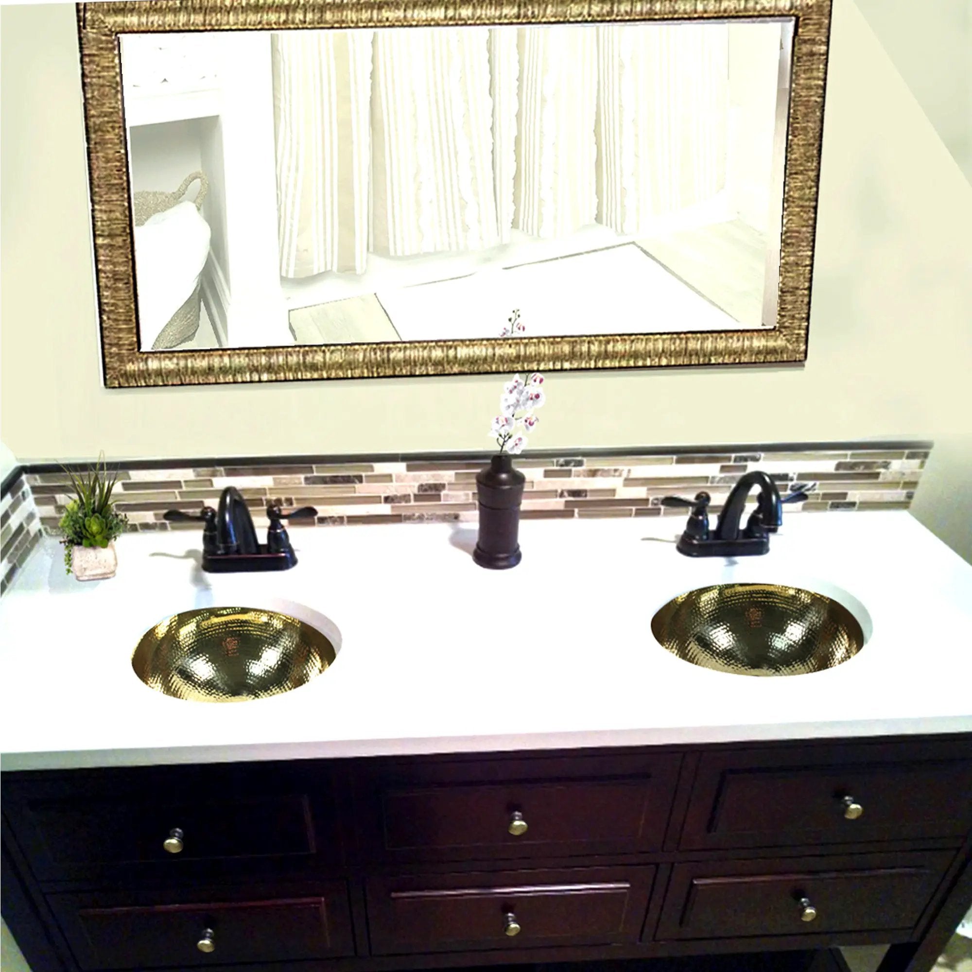 brass bathroom sink