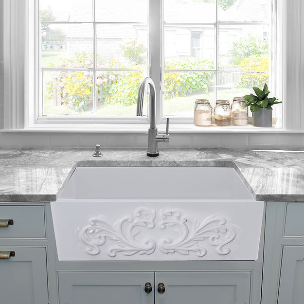white kitchen sink