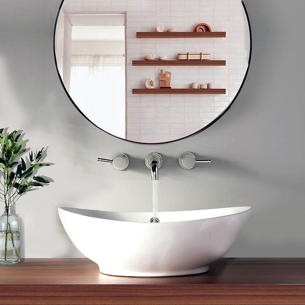 white bathroom sink