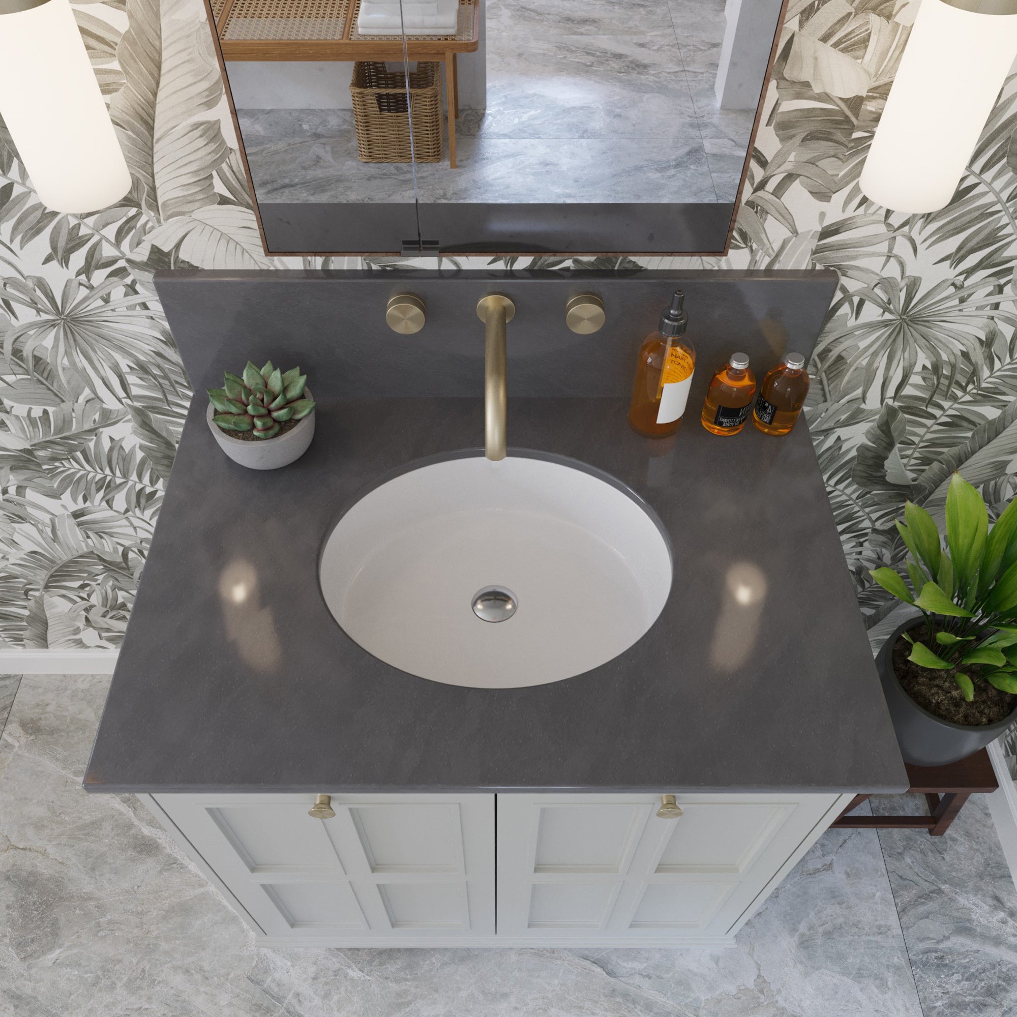 white bathroom sink