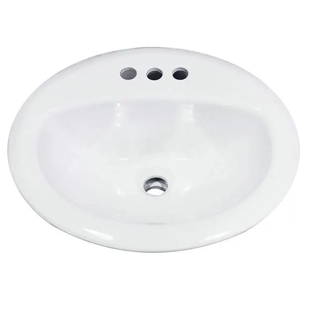 white bathroom sink