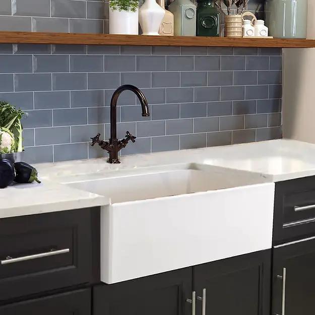 white kitchen sink
