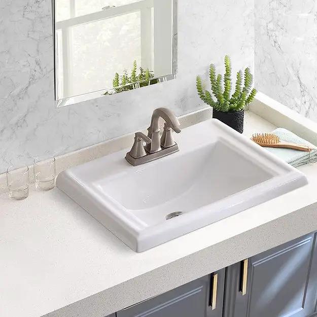 white bathroom sink